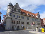 Quedlinburg, Stadtschloss Hagensches Freihaus, erbaut von 1564 bis 1566 durch Christoph von Hagen, heute Hotel (28.09.2024)