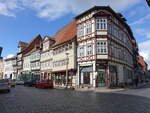 Quedlinburg, Fachwerkhuser im Steinweg in der Neustadt (28.09.2024)