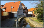 Im Mhlgraben spiegeln sich die Fachwerkhuser von Osterwieck.