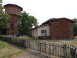 Loburg, Wasserturm und Lokschuppen am Eisenbahnmuseum (05.07.2025)