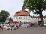 Loburg, Rathausgeb�ude am Marktplatz, erbaut 1747 (05.07.2025)