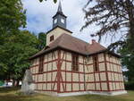 Ferchland, evangelische Fachwerkkirche, erbaut von 1729 bis 1730 (06.07.2025)