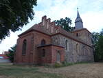 Gladau, evangelische Kirche, romanischer einschiffiger Feldsteinbau, erbaut im 13.