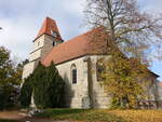 Grolehna, evangelische Dorfkirche, erbaut im 13.