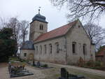 Ostrau, barocke Schlokirche, erbaut von 1698 bis 1703 durch Otto Ludwig von Veltheim (12.12.2024)