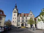 Bernburg, Rathaus, erbaut 1895 im Stil des Historismus (14.04.2025)