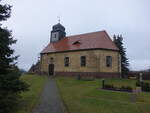 Grabo, evangelische Dorfkirche, erbaut von 1910 bis 1912 (10.12.2024)