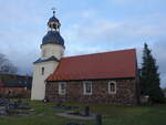 Klitzschena, evangelische Dorfkirche, sptromanisch erbaut im 13.