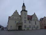 Coswig/Anhalt, Renaissance Rathaus am Markt, erbaut 1560 (11.12.2024)