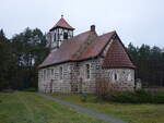 Mllensdorf, evangelische Kirche, sptromanische Feldsteinkirche (11.12.2024)