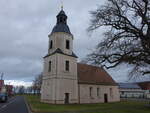 Schtzberg, evangelische Kirche, erbaut um 1300, barock umgestaltet um 1700 (16.12.2024)