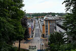 Blick vom Museumsberg auf die Innenstadt von Flensburg.