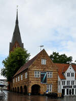 Der Schrangen in der Flensburger Innenstadt ist ein denkmalgeschtztes Gebude aus dem 16.