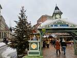 Kieler weihnachtsdorf am Rathausplatz.