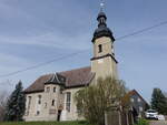 Gieba, barocke evangelische Kirche, erbaut 1729 (31.03.2024)