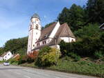 Philippsburg, evangelische Kirche, erbaut 1911 durch den Architekten Arthur Kickton (13.10.2024)