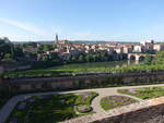 Albi, Ausblick vom Jardin de la Berbie auf das Viertel mit St.