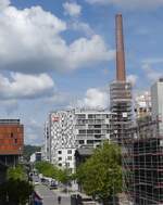 Blick vom Velodukt in Esch Belval in die Avenue du Rock'n Roll.