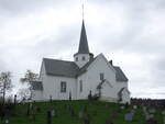 Vardal, evangelische Kirche, weie Holzkirche erbaut 1803 (23.05.2023)