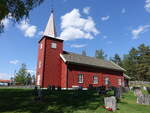 Romskog, evangelische Kirche, erbaut 1270, restauriert von 1952 bis 1957 (21.05.2023)