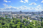 Blick vom Wiener Riesenrad ber ber Wien in sdlicher Richtung.