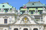 Detailaufnahme vom Schloss Belvedere in Wien.