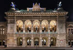 Wiener Staatsoper – eines der bekanntesten Opernhuser der Welt – zu spter Stunde.