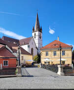 Von der „Lgenbrcke“ zur evangelischen Kirche ist es in Sibiu (RO) nicht weit.