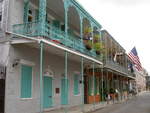 New Orleans, historische Huser in der Bourbon Street im French Quarter (13.03.2007)