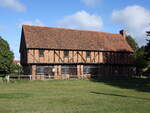 Elstow, Moot Hall, alte Markthalle im Tudor Stil, erbaut um 1500 (11.09.2024)