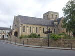 Bedford, Kirche des Heiligen Herzens Jesu und des Heiligen Cuthbert, erbaut von 1846 bis 1847 im neonormannischen Stil  (11.09.2024)