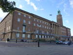 Norwich, Rathaus City Hall, erbaut bis 1938 durch die Architekten Charles Holloway James und Stephen Rowland Pierce (12.09.2024)