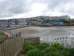 Perranporth, Ausblick auf Huser an der Cliff Road, Cornwall (14.05.2024)