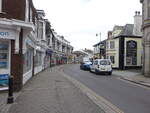 Camborne, Huser und Geschfte in der Fore Street (14.05.2024)