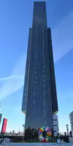 Mit einer H�he von 181 Metern ist der Torre Caleido der f�nfth�chste Wolkenkratzer in Madrid. (November 2022)