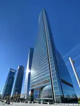 Das Vier-T�rme-Gesch�ftsviertel (�rea de negocios de Cuatro Torres) ist ein Komplex von Wolkenkratzern in der spanischen Hauptstadt Madrid. (Madrid, November 2022)