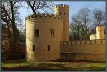 Einer der vier Eckt�rme des Jagdschlosses Letzlingen. (07.01.2023)