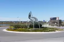 Faro, 21.02.2022, Rotunda do Caranguejo ( Krabbenkreisel ) kurz vor der �berfahrt zur Ilha de Faro