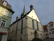 P��neck, evangelische Stadtkirche St. Bartholom�us, erbaut im 14. Jahrhundert (19.10.2022)