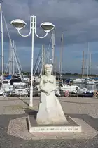 VILA REAL DE SANTO ANT�NIO, 22.03.2022, Skulptur an der Hafenpromenade