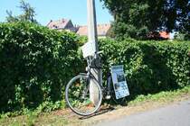 �bernachtungshinweis des Hotel Waldow, am Oder-Neisse-Radweg