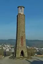 Das Streikdenkmal in Wiltz, aufgenommen an einem sonnigen Februar Tag 2023.