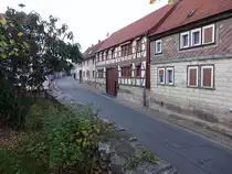 Langula, Fachwerkh�user in der Eisenacher Stra�e (12.11.2022)