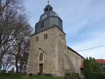 M�lverstedt, evangelische St. Martini Kirche, erbaut 1703 (12.11.2022)