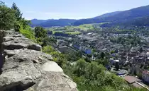 Waldkirch, Blick von der Ruine der Kastelburg Richtung Nord-Ost �ber die Stadt ins Elztal, Juli 2022