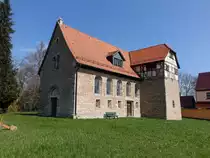 Horns�mmern, evangelische St. Maria Kirche, romanische Saalkirche (07.04.2023)