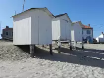 Lagerh�tten der Fischer am Plage du Mardi Gras, im Nordosten der Insel Noirmoutier.