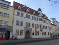 Erfurt, Haus Dacher�den am Anger Platz, erbaut 1557 nach Planung des Architekten Blasius Hennigk (10.04.2023)