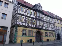 Erfurt, Haus zum Mohrenkopf in der Johannesstra�e, erbaut 1607 (10.04.2023)