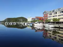 Halden, Thon Hotel und Hafen an der Langbrygga Stra�e (21.05.2023)